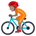 🚴🏽 person biking: medium skin tone display on JoyPixels